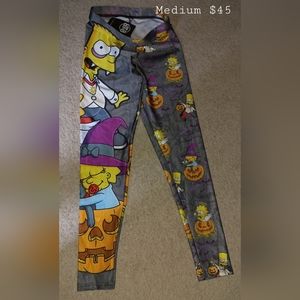 Halloween The Simpsons Treehouse of Horror leggings by Living Dead Clothing NWT
